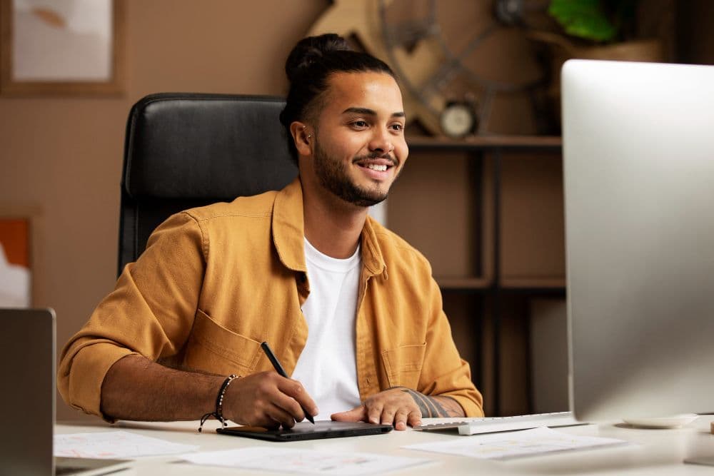 An Australian corporate worker looking forward to work after seeking therapy for work-life balance.