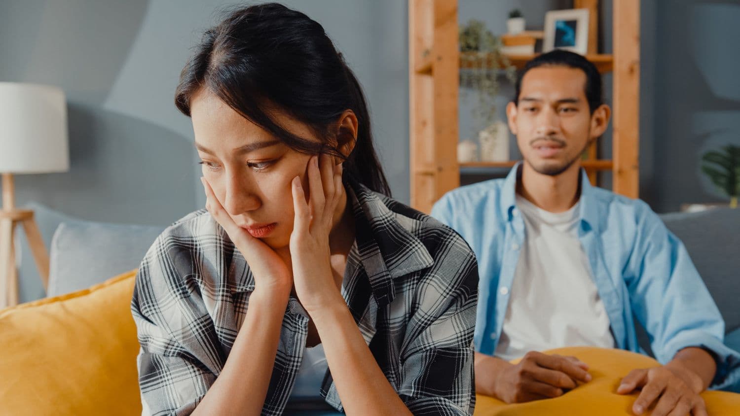A person thinking of ghosting their partner.