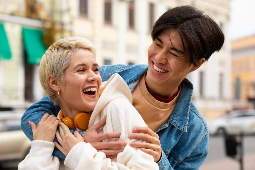 A couple feeling happy after seeking couples counselling in Australia.