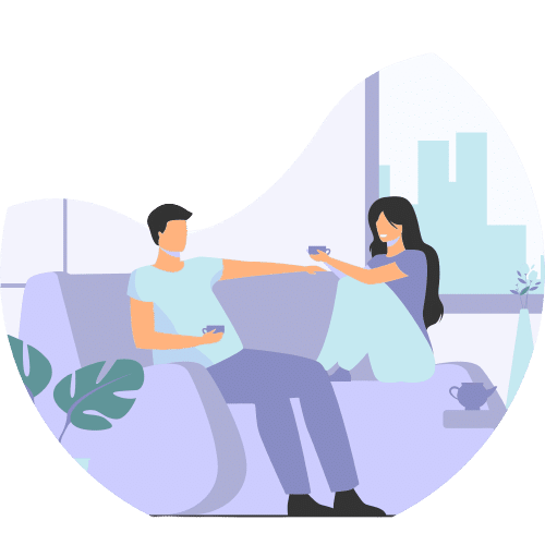 An image of a man and a woman chatting as they sit together on a couch. While bringing up the traumatic event is painful for most, trauma therapy in Singapore aims to ease the process by providing a safe environment for the individual to process their emotions and heal.
