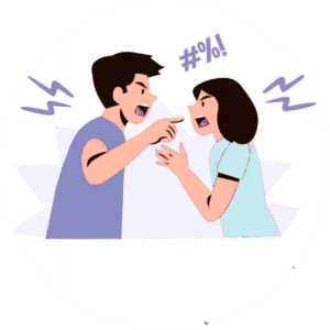 An image of a man and a woman arguing. Unresolved trauma may negatively impact our relationships with others, making it difficult for us to make and maintain healthy relationships. Trauma therapy in Singapore can help to improve relationships significantly.