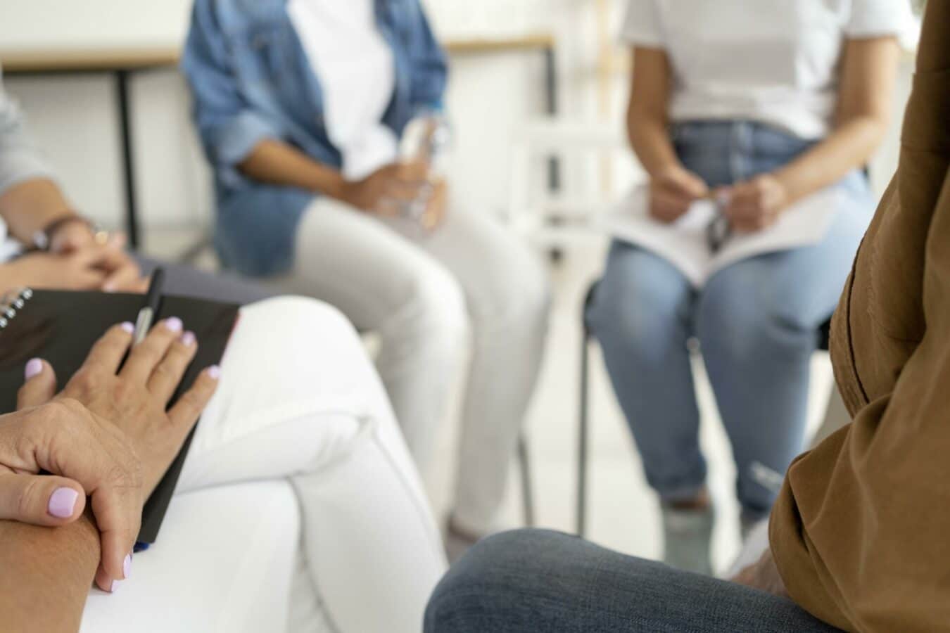 During group therapy, individuals with voyeuristic disorder can share their experiences and struggles with each other.
