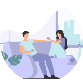 Therapist Singapore - two people sitting on the couch