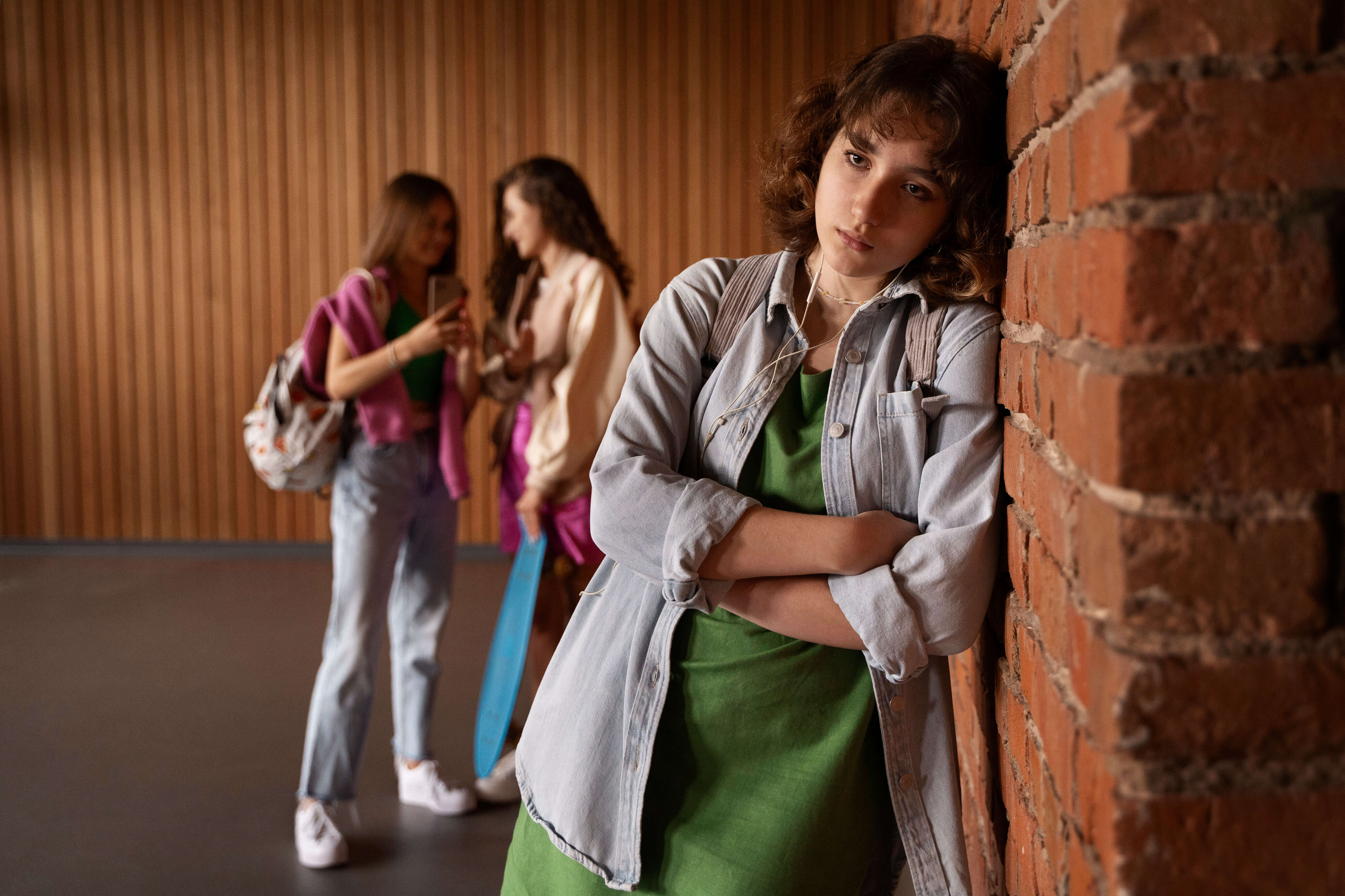 A person being ignored by their friends which could trigger an anxiety disorder