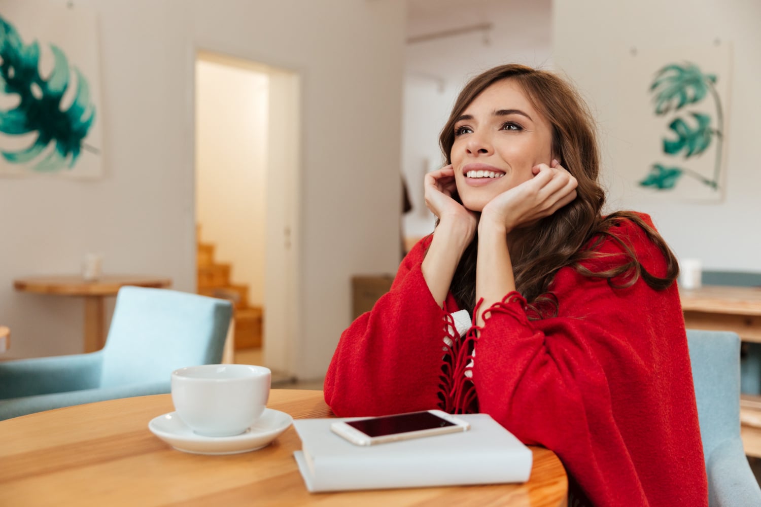 An Australian person looking happy after talking to a therapist.