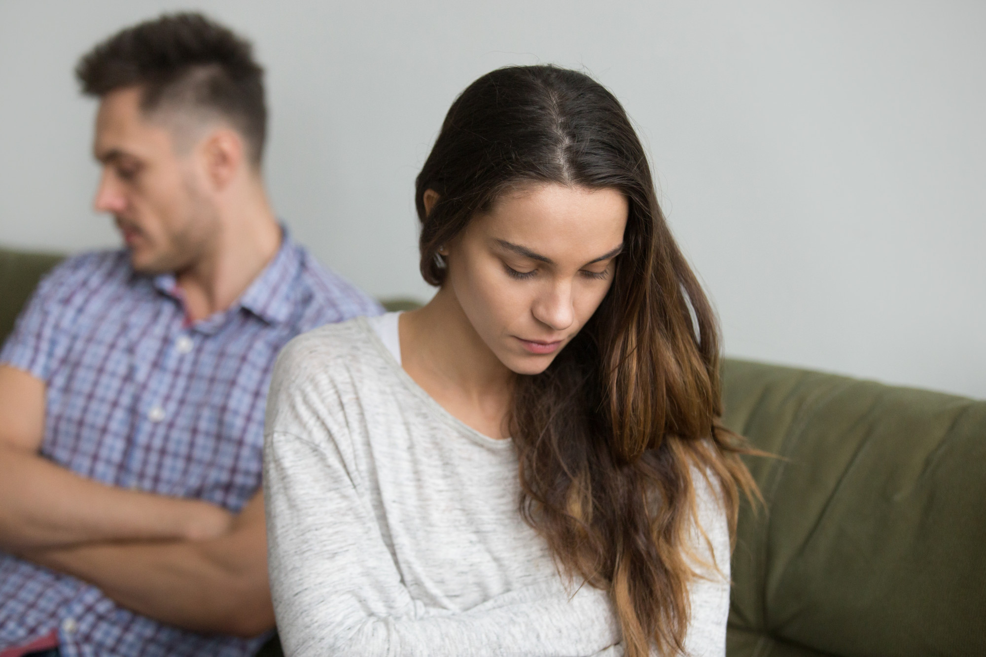 A couple going through a breakup