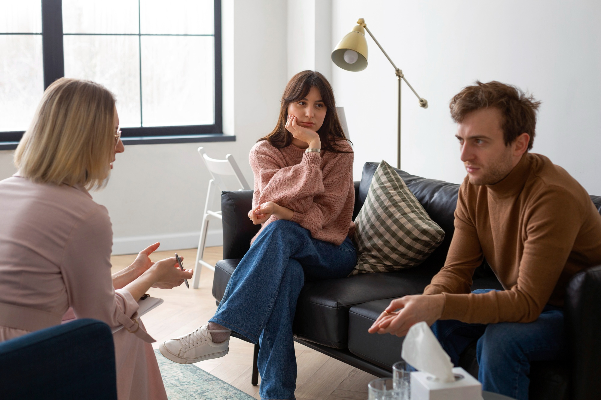 A couple engaging in couples counselling in Australia to learn conflict resolution skills and improve communication in their relationship.