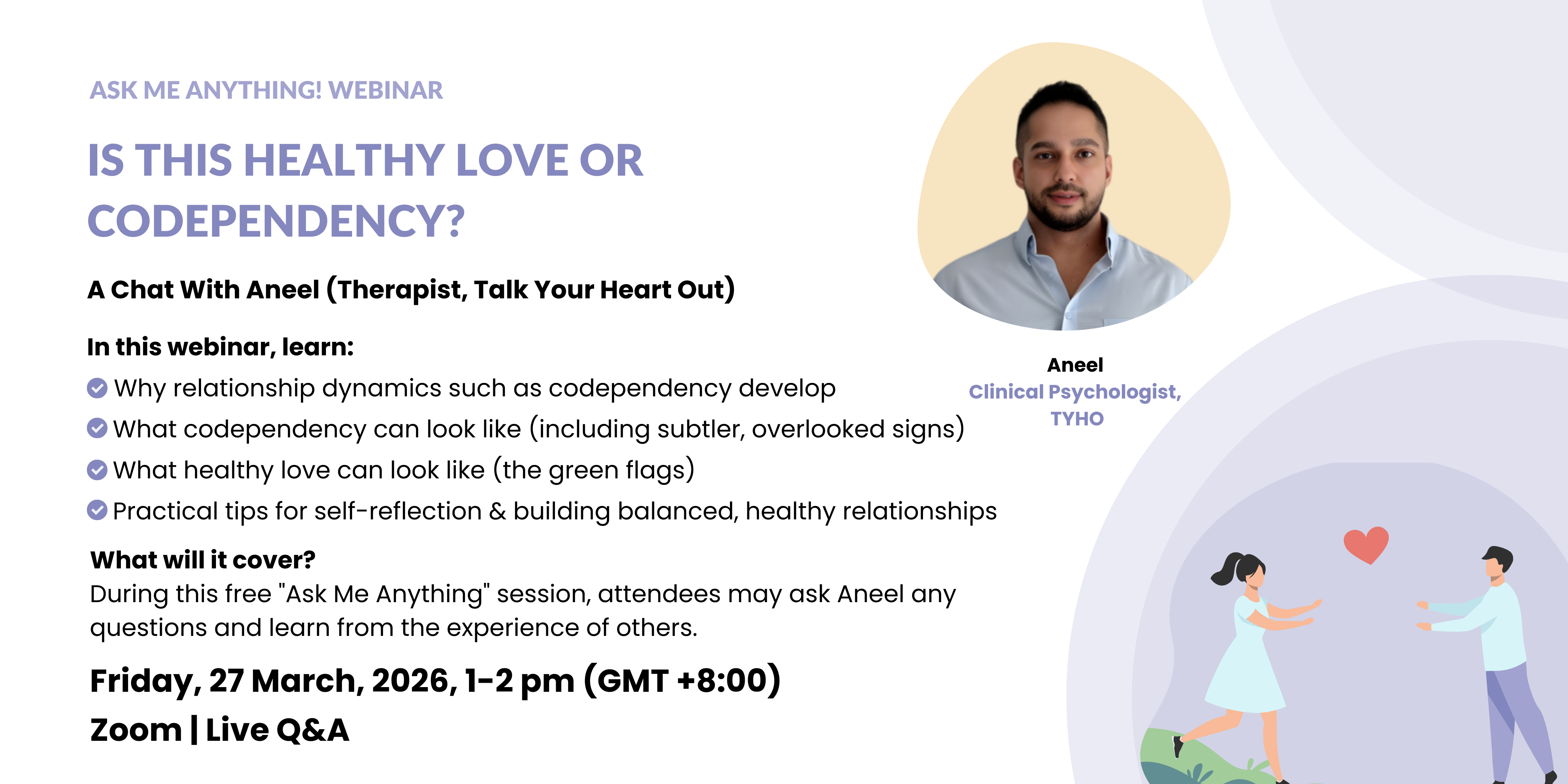TYHO AMA Webinar on "Is This Healthy love or Codependency?"