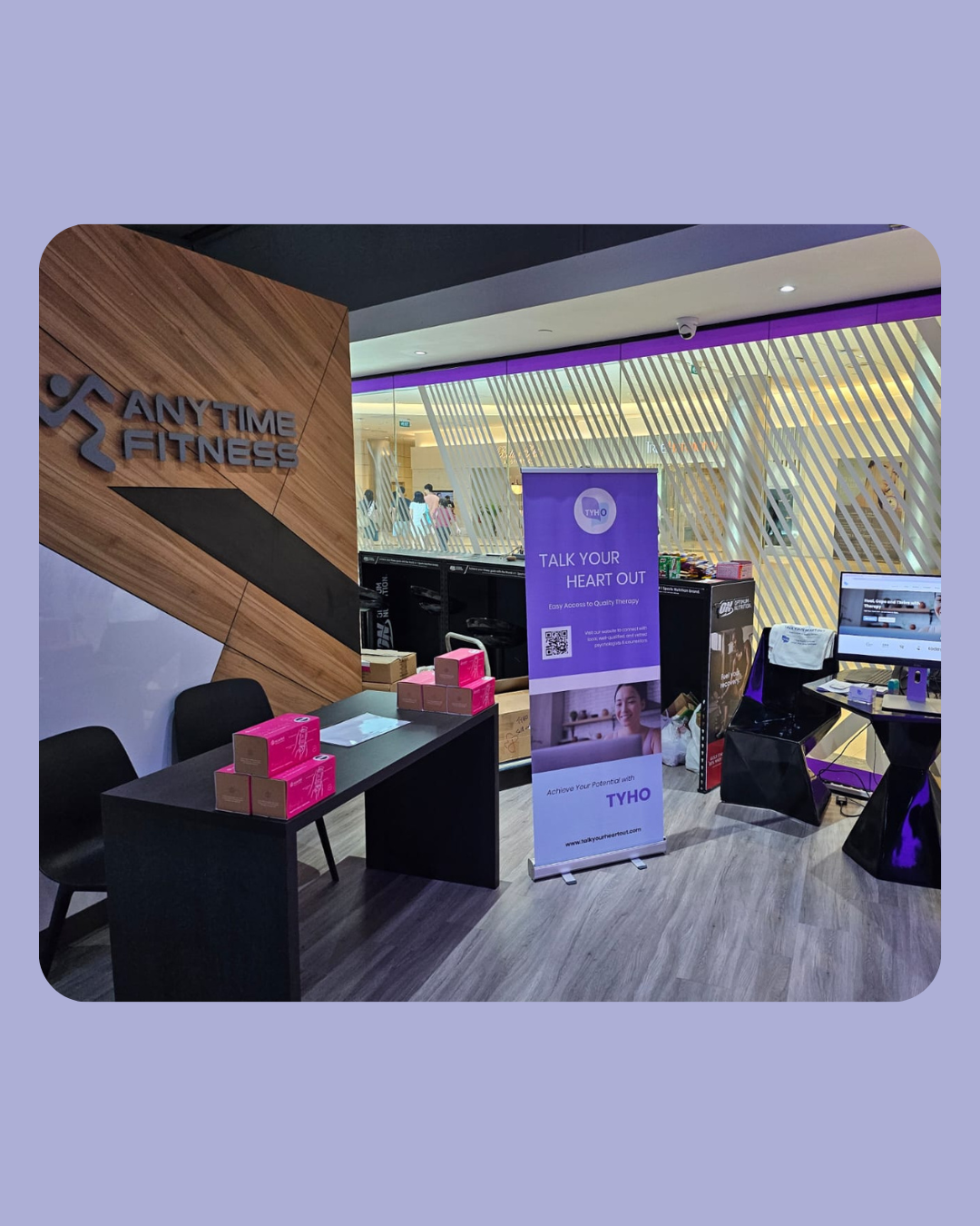 TYHO Booth at Anytime Fitness