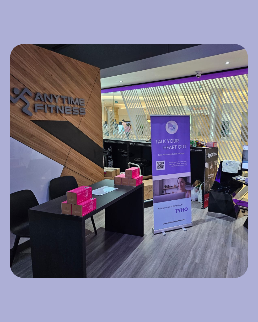 TYHO Booth at Anytime Fitness